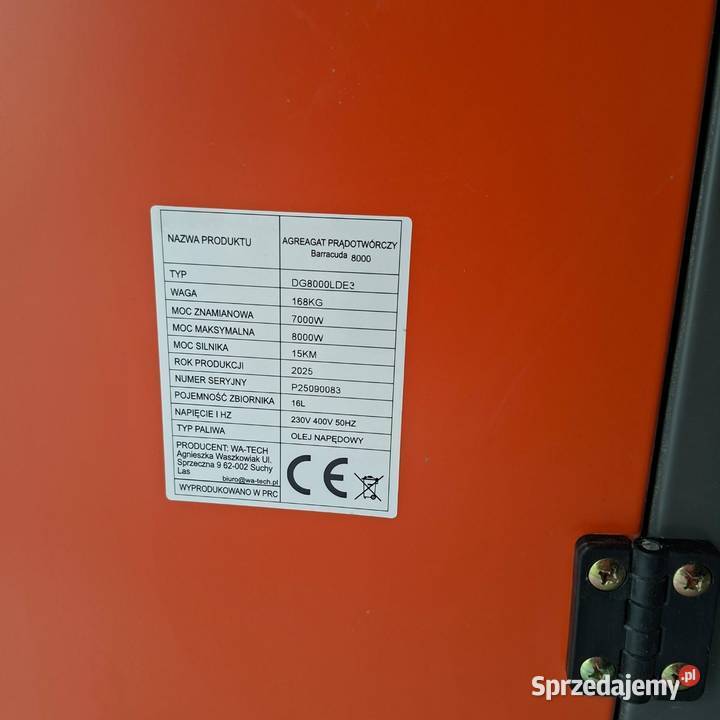 Agregat prądotwórczy 10 kVA 8 kW 230400V Chmielnik sprzedam