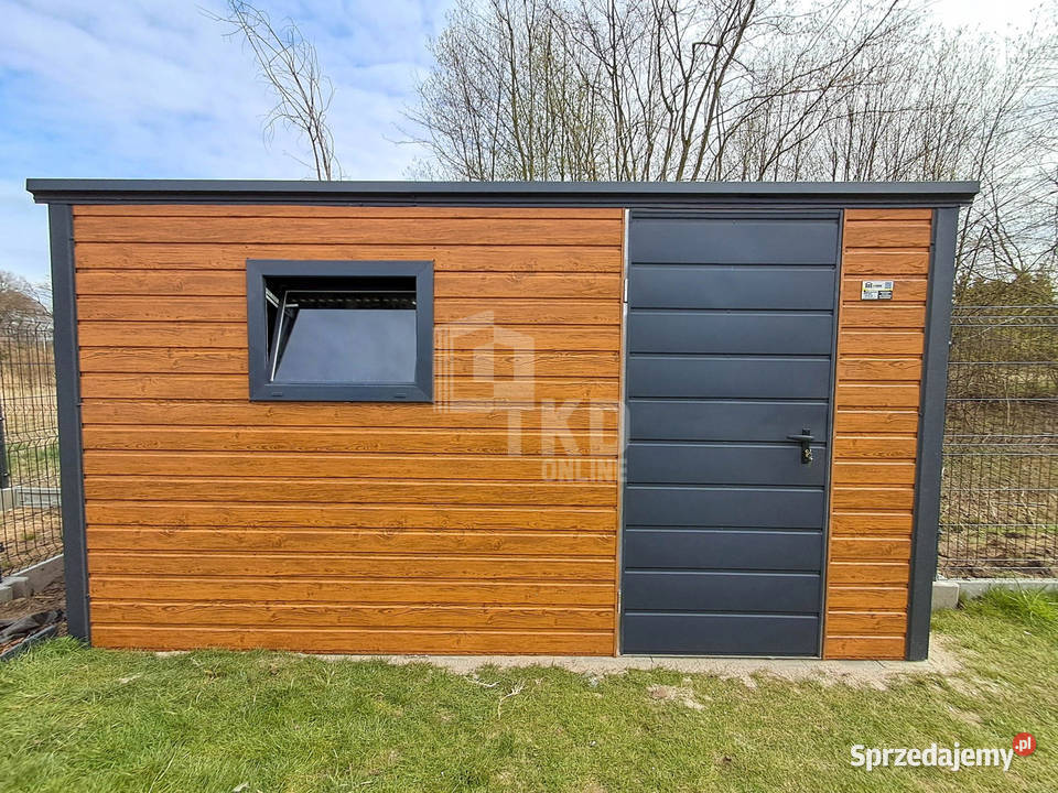 Schowek domek ogrodowy 4x2m dzwi okno dach Żary