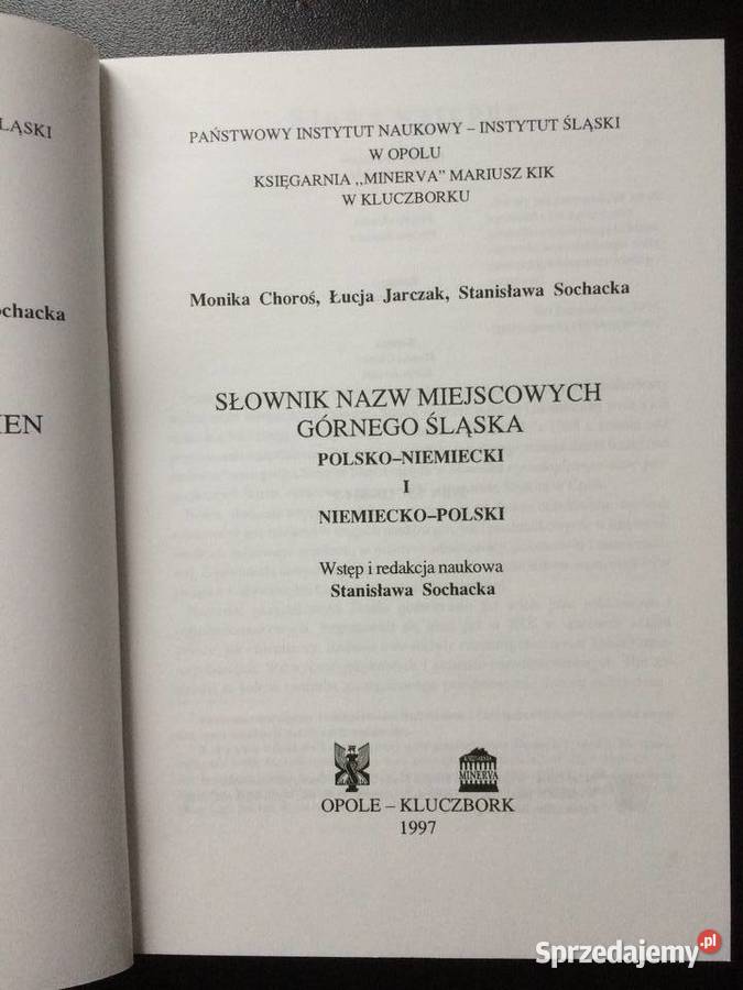 2734 Polsko Niemiecki Słownik Nazw Miejscowych Antykwariat Szczecin