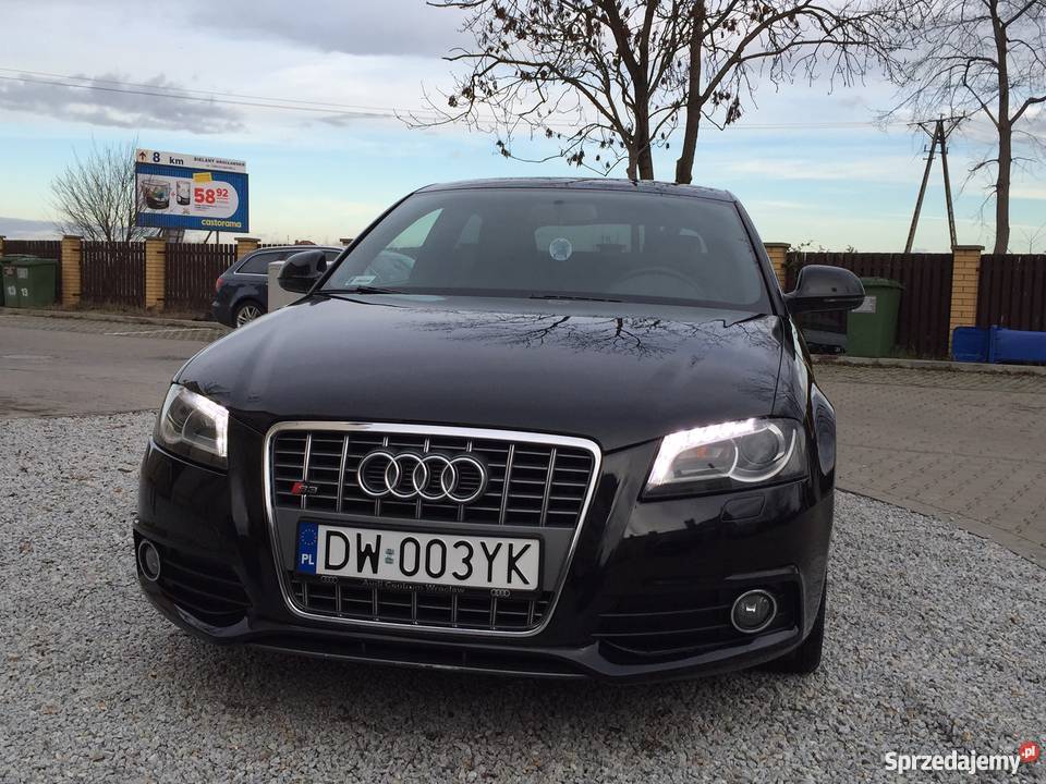 Audi A3 pełen SLINE historia ASO xenon LIFT elektryczne lusterka dolnośląskie