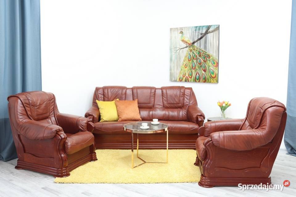 Unikalny komplet wypoczynkowy Aneta II Skóra Żory