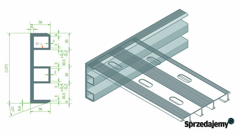 Deska podłogowa ALU 210x20 Laweta Najazd 4wzm Lubanie sprzedam