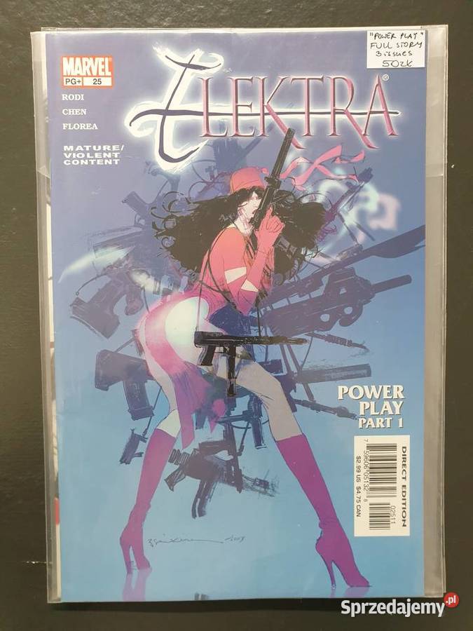 Elektra Power Play 3 oryginalne komiksy USA