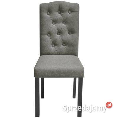 vidaXL Krzesła stołowe 4 szare obite Warszawa