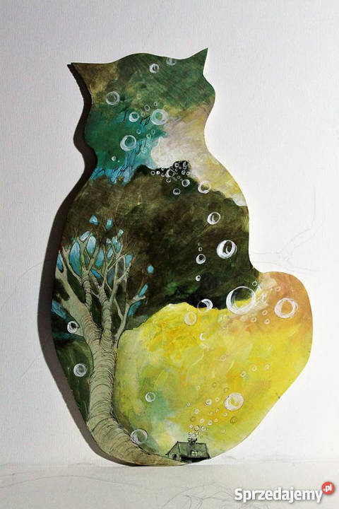 Obraz Produkcja baniek na drewnie w kształcie Malarstwo Katowice sprzedam