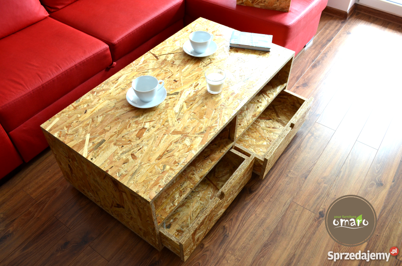 OMARO Lakierowana Ława z szufladami design