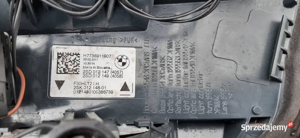 BMW F30 F31 LCI LAMPA LEWA TYLNA W KLAPĘ osobowe Kościerzyna sprzedam