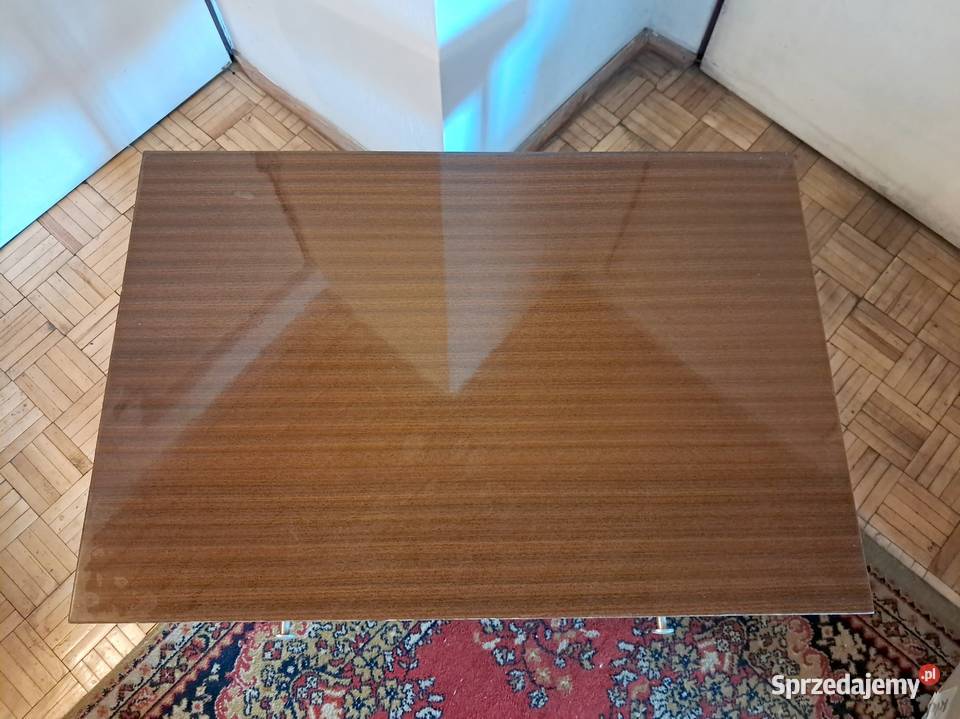 Solidny stolik vintage PRL na kółkach pod TV małopolskie Kraków