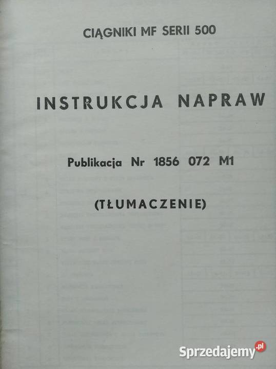 MF 550565575590 instrukcja napraw UNIKAT lubelskie Lublin