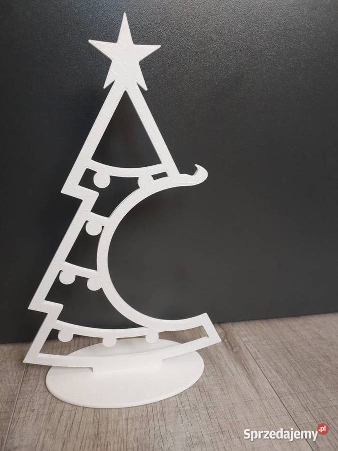 Stojak świąteczny na dużą bombkę biały Kęty