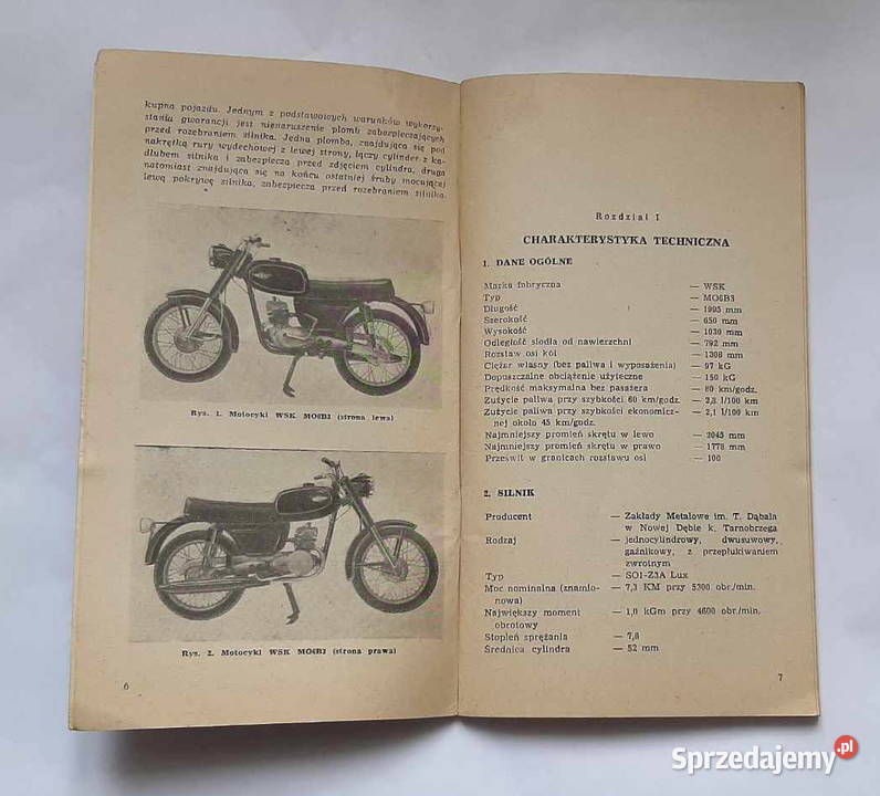 MOTOCYKL WSK TYP M06 B3 instrukcja obsługi Antyki, Sztuka, Kolekcje Łódź