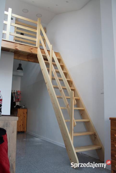 SCHODY SOSNA REGULOWANE MŁYNARSKIE DREWNIANE jednobiegowe  lubelskie Łuków