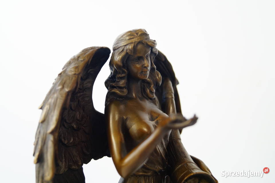 Figura z brązu FORTUNA z monetami rzeźba brąz Gizałki