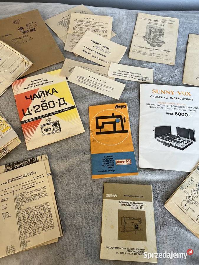Ulotki instrukcje obsługi z PRLu HIT Jasło sprzedam