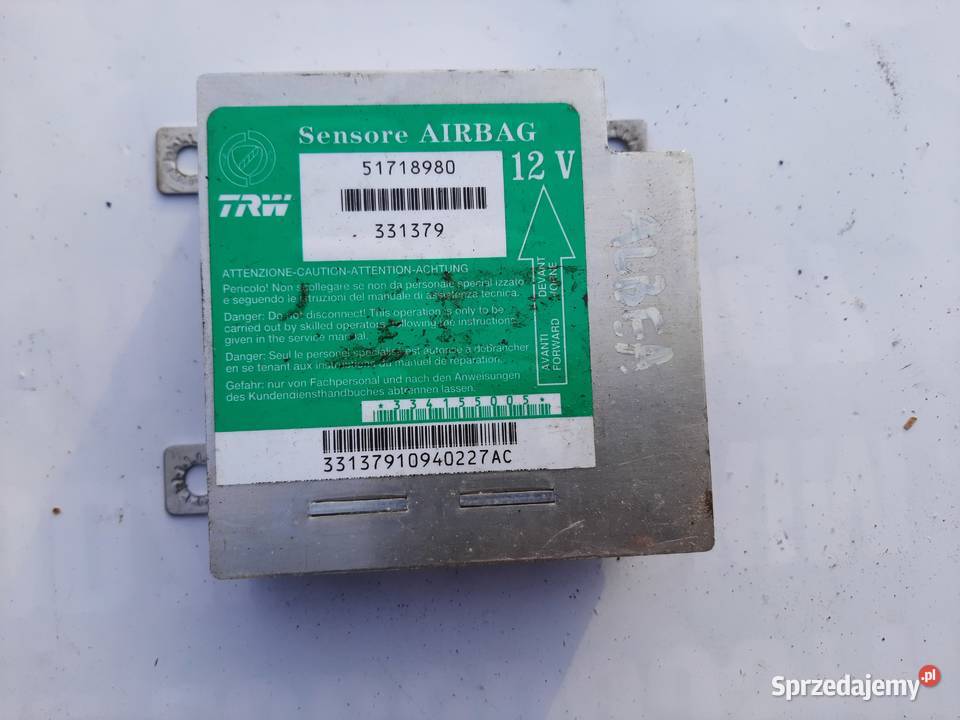 Sensor moduł poduszek Air Bag Fiat Albea Palio Poduszki powietrzne