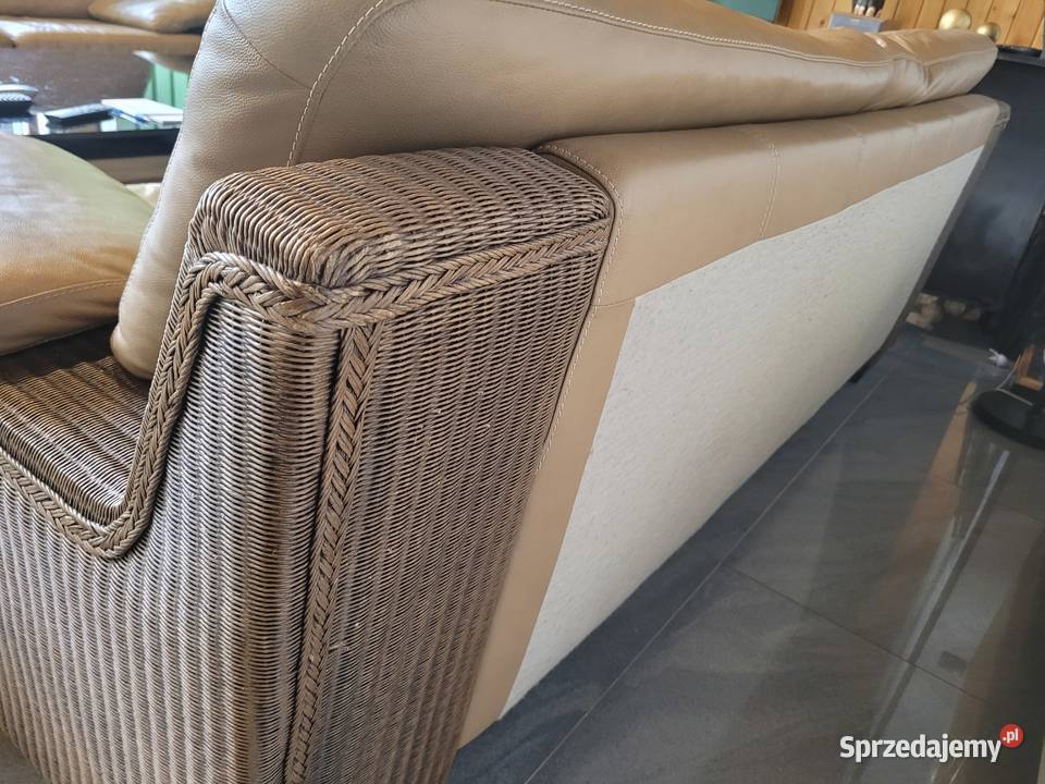 Dwie Sofy Rattanowe Lloyd Loom 3 osobowa i 2 Wisła sprzedam