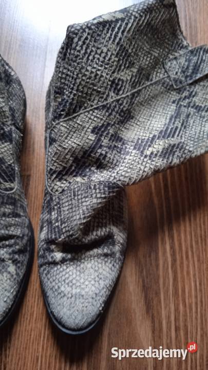 WŁOSKIE KOZACZKI KOWBOJKI SKÓRA WĘŻA r 37 Piła sprzedam