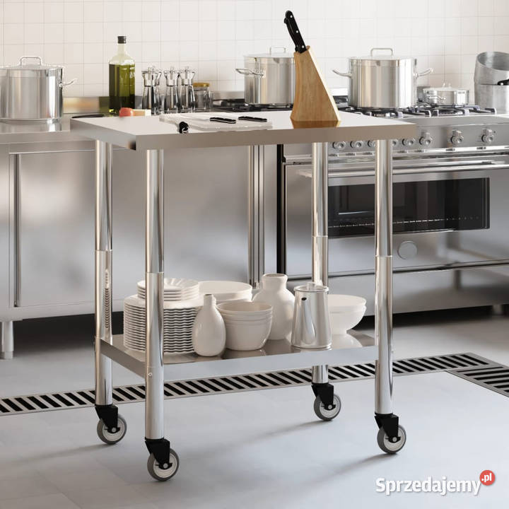 Kuchenny stół roboczy na kółkach 825x55x85 stal Warszawa