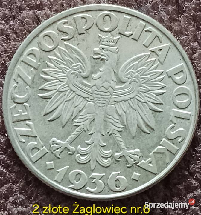 2 złote Żaglowiec 1936 r 6 Cudeńko Konin