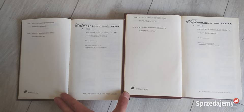 Mały Poradnik Mechanika TOM I i II technika, nauki techniczne Warszawa