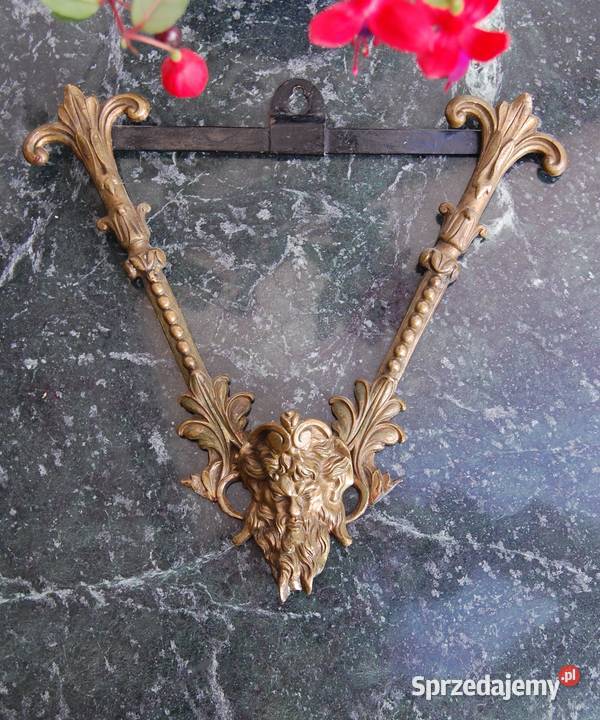 Dekor mosiężny Faun Pan klasycyzm część lustra