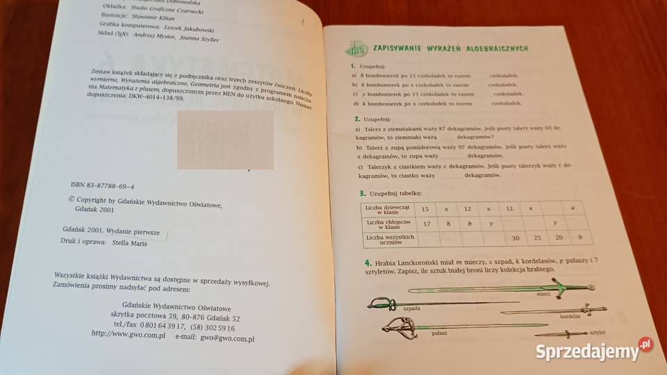 Matematyka z plusem 6 wyrażenia algebraiczne Gdańsk