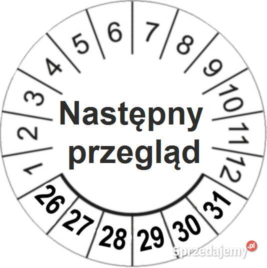 Etykiety inspekcyjne naklejki przeglądów Nowy Sącz
