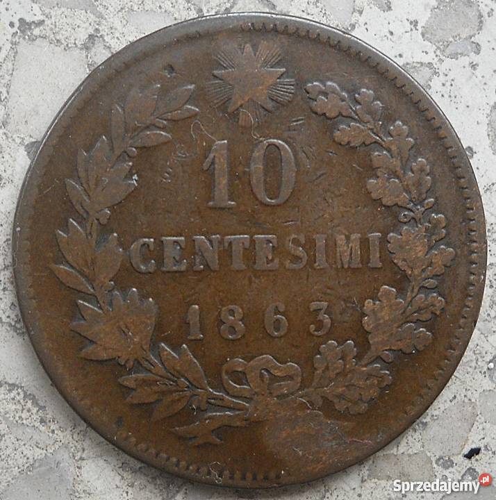 WŁOCHY10 CENTESIMI1863 r Legionowo