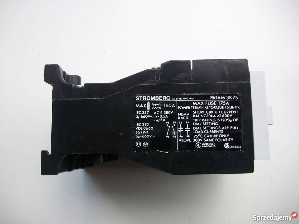 Przekażnik termiczny PATAM 3K75 zakres 6075A Olkusz sprzedam