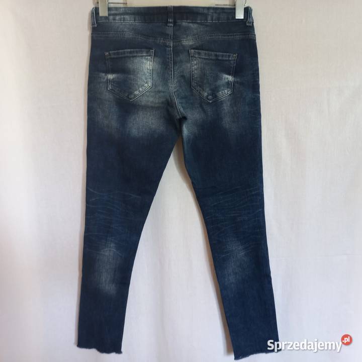 Spodnie damskie Jeans ciemny r 38 Dziury NOWE Białystok