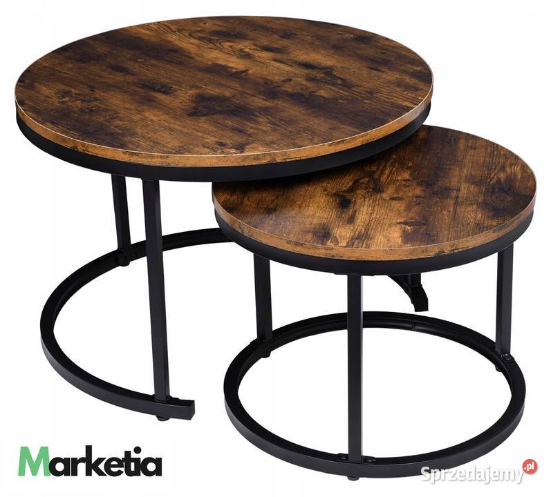 Fabrycznie Nowy Stolik KAWOWY loft okrągłe 45cm Łódź