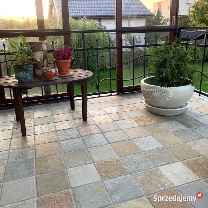 Płytki ogród taras Wapień French antykowany