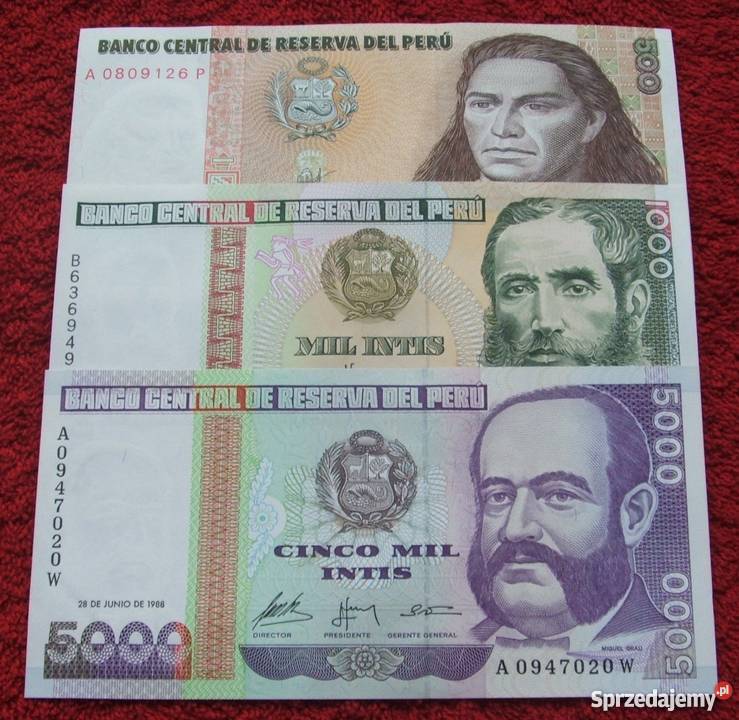 PERU 2 Kolekcjonerskie Banknoty Zestaw 3 sztuki sprzedam