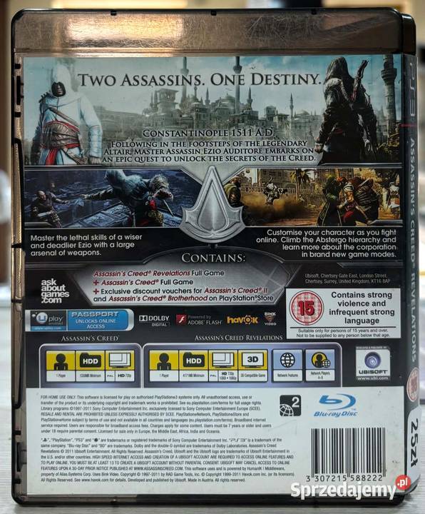 Gra 3 Assassins Creed revelations Elbląg sprzedam
