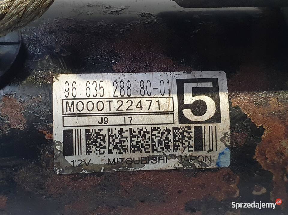 ROZRUSZNIK Peugeot 3008 16 HDI 9663528880 Układ elektryczny silnika Chełm