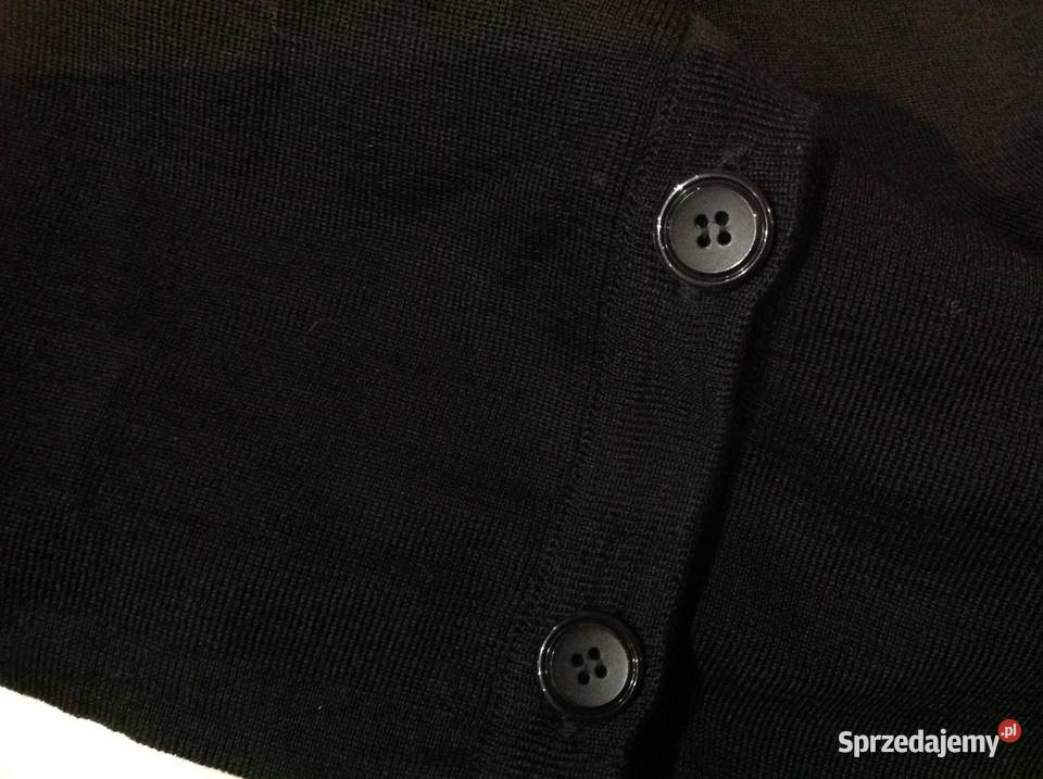 Sweter Rozpinany Czarny Damski M Wełniany Żywa Nowa Sól