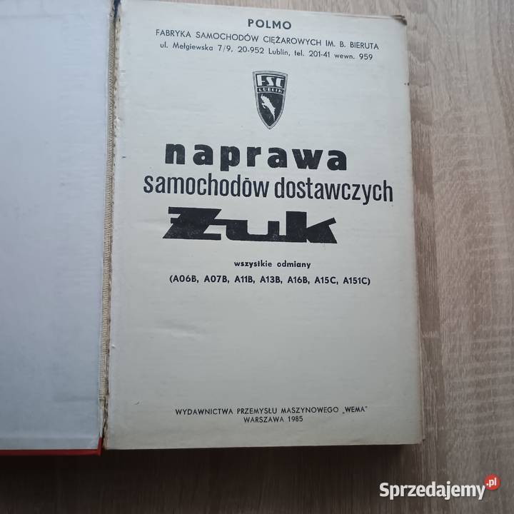 Kśiążka Naprawa samochodów dostawczych ŻUK Antykwariat Chrzanów sprzedam