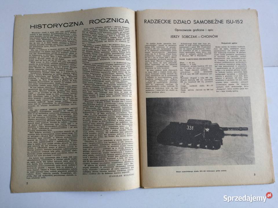 Mały Modelarz 21980 Radzieckie działo samobieżne Dąbrowa Górnicza sprzedam