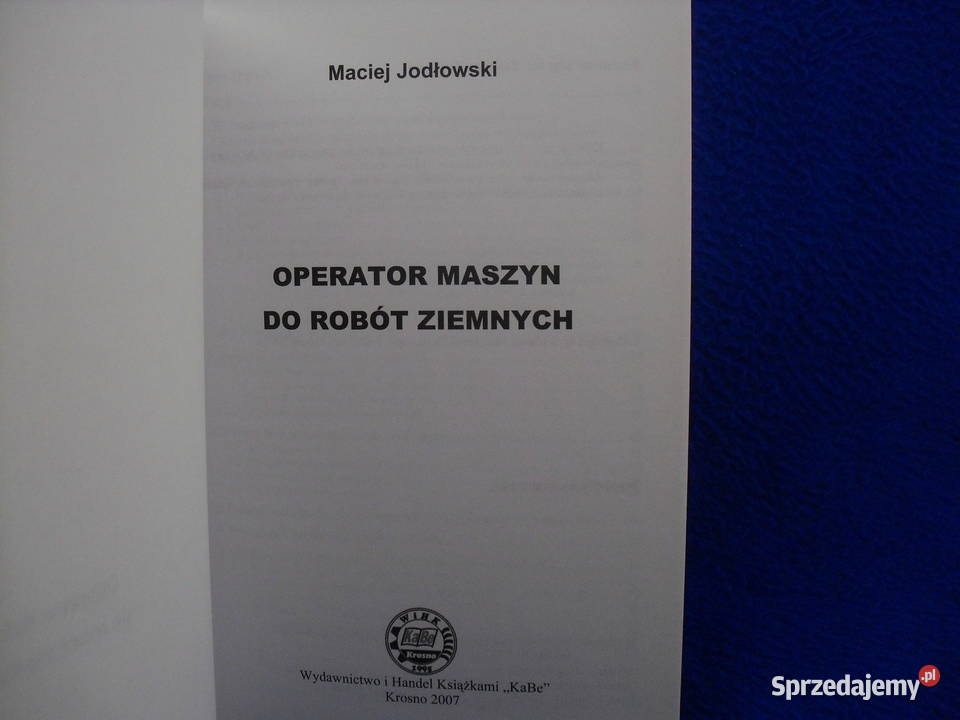Książka OPERATOR KOPARKIŁADOWARKI ITP Bielawa