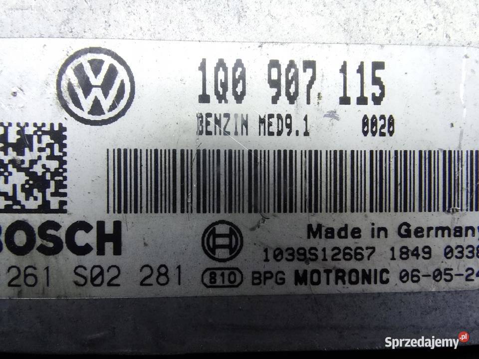 VW EOS 0708 STEROWNIK SILNIKA 1Q0907115 Przemęt sprzedam