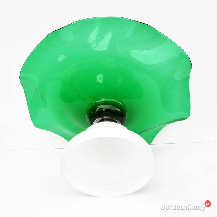 Szklana patera na owoce Harrachov Czechosłowacja Warszawa