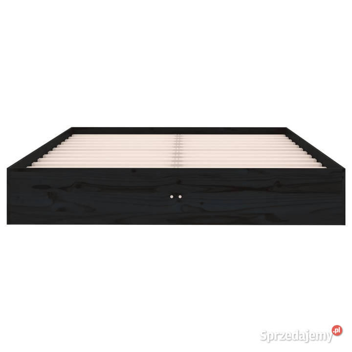 Rama łóżka czarna lite drewno podwójna 120x190 203cm mazowieckie