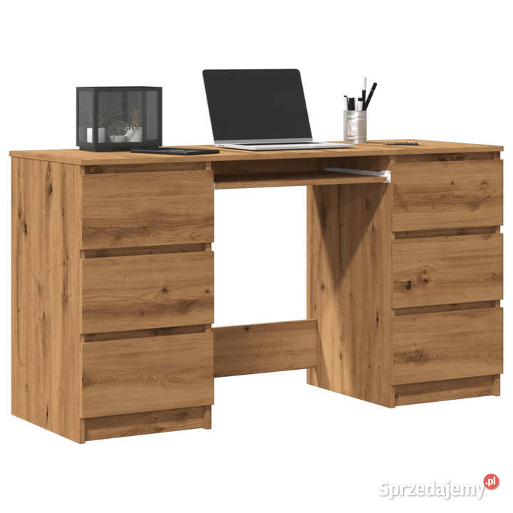 Biurko dąb artisan 140x50x77 materiał Pozostałe Warszawa