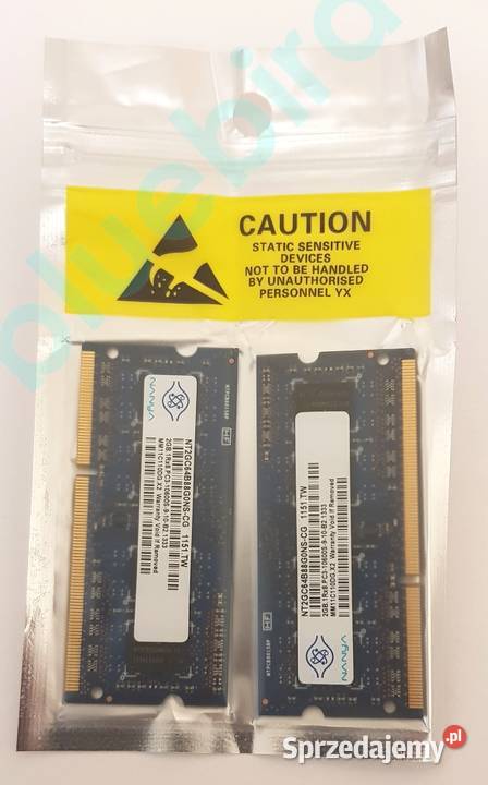 Zestaw 2x2GB RAM SODIMM Nanya DDR3 1333 MHz Pojemność 4GB Kraków