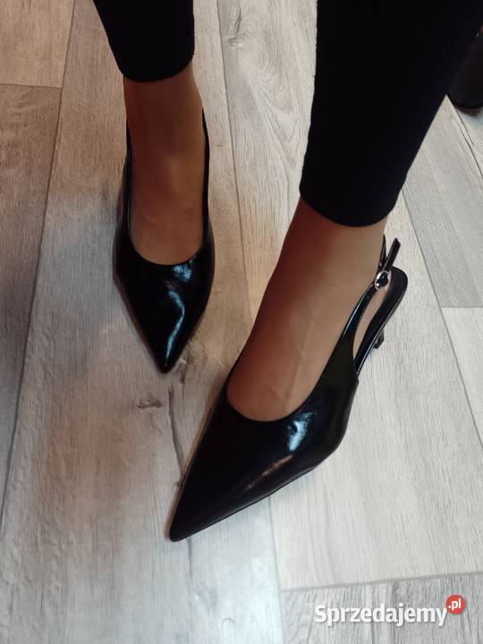 41 London Rebel Czarne czółenka wieczorowe z małopolskie Kraków sprzedam
