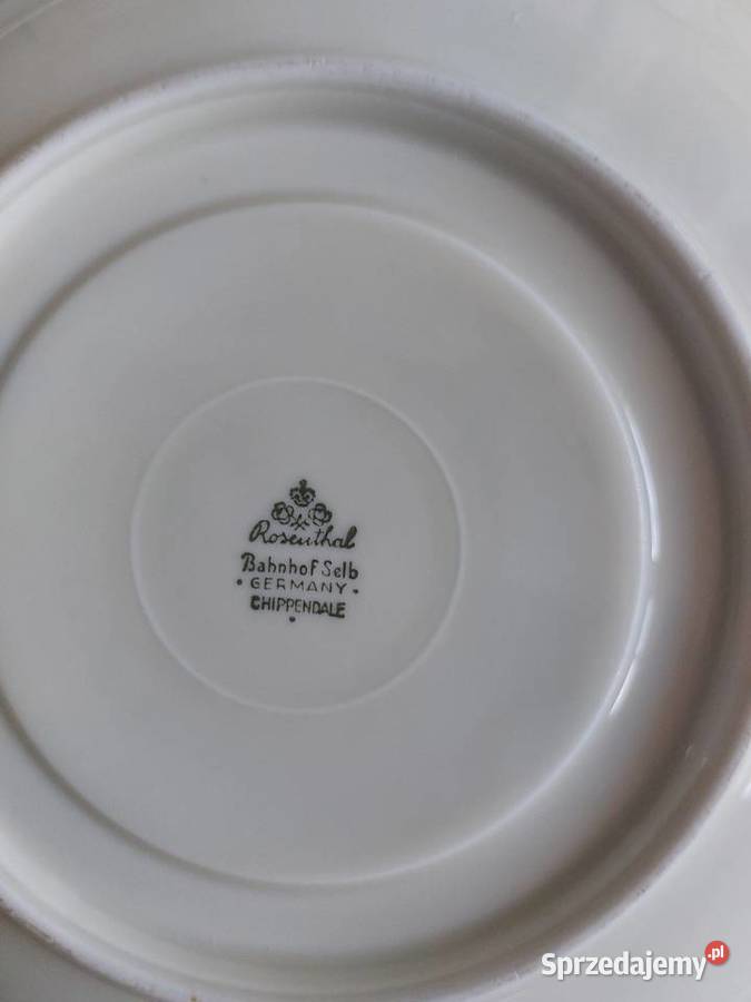 Trzy talerzyki Rosenthal Chippendale Porcelana i szkło Wałbrzych