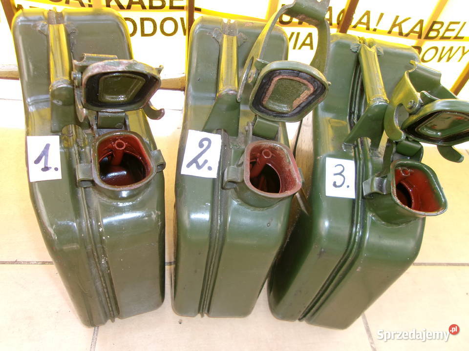 Kanistry z zasobów wojskowych blaszane 5 litrowe Legionowo