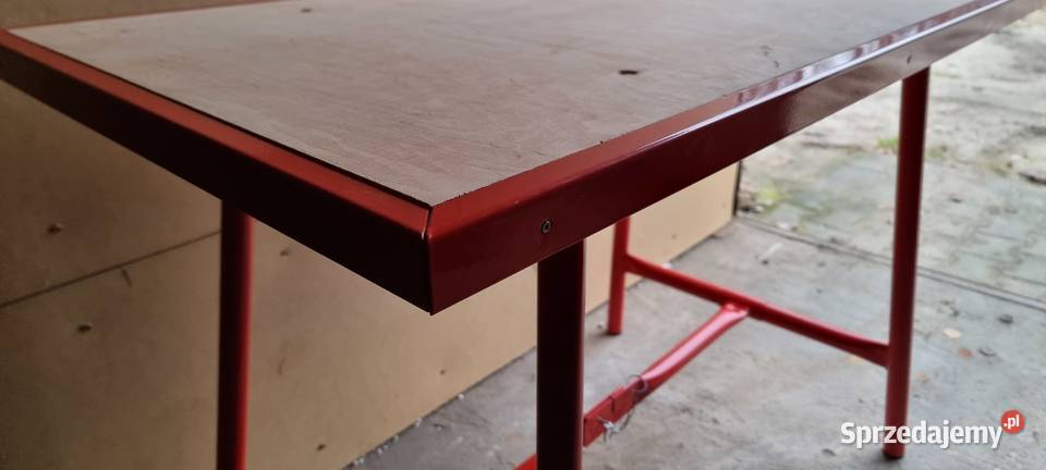 Stół Roboczy Składany Czerwony 1200x700x40 Poniatowa