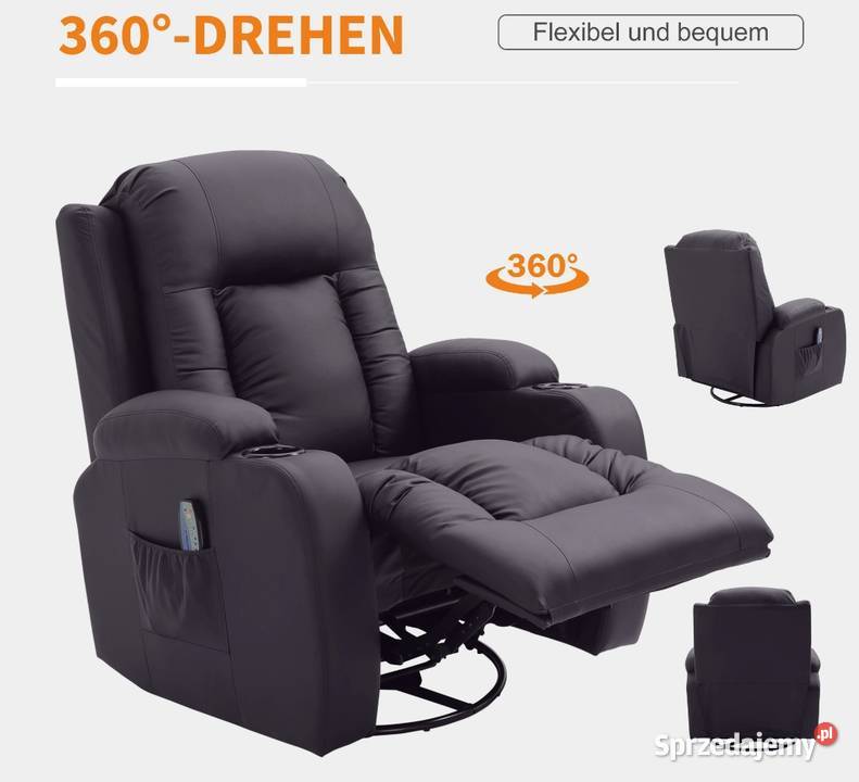 Fotel z masażem z funkcją ogrzewania Brzesko