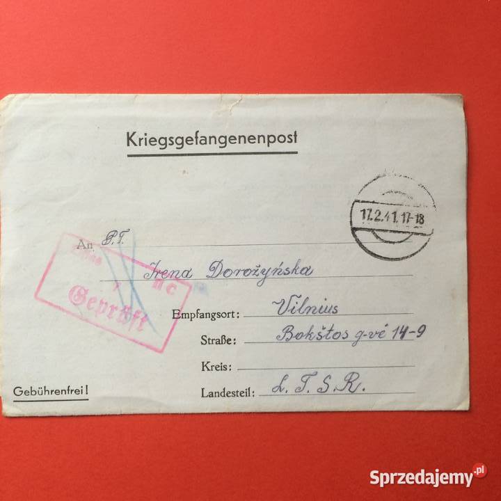 1633 List Z Oflagu Szczecin